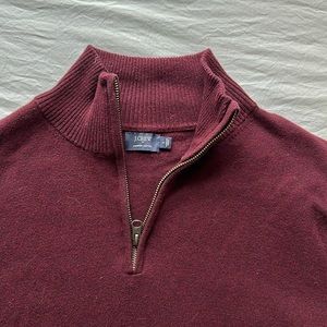 J. Crew Men’s Maroon Quarter Zip Sweater